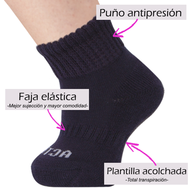 Calcetines deportivos con plantilla acolchada