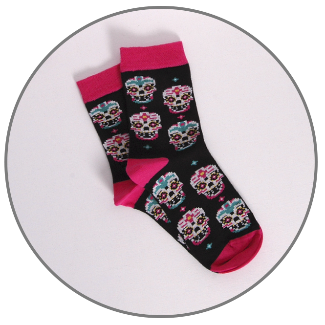 Calcetines Estampados-Divertidos Calaveras