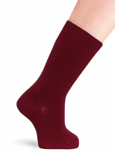 Calcetines Altos Lisos Granate Maroon