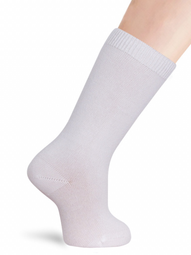 Calcetines Altos Lisos Blanco White