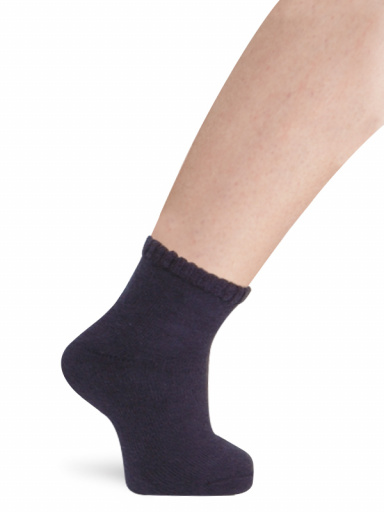 Calcetines cortos rizo liso Marino Navyblue