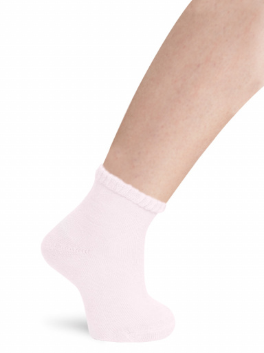 Calcetines cortos rizo liso Rosa Pink