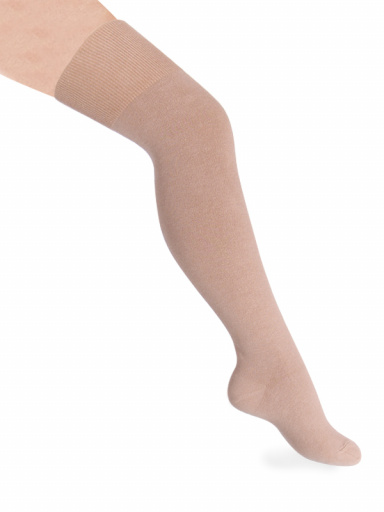 Calcetines altos sobre rodilla Camel