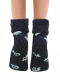 Calcetines Antideslizantes Suaves Corazones Marino Navyblue