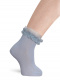 Calcetines cortos calados con puntilla y tul Azul Bebe Babyblue