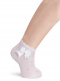 Calcetines de ceremonia con lazo superpuesto Blanco White