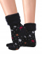 Calcetines Suaves Cardados Copos Nieve Marino Navyblue